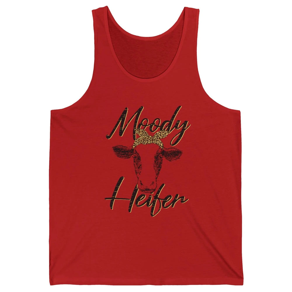 Funny Heifer Retro Bandana Moody Heifer Farmer Cow Lovers Unisex Jersey Tank