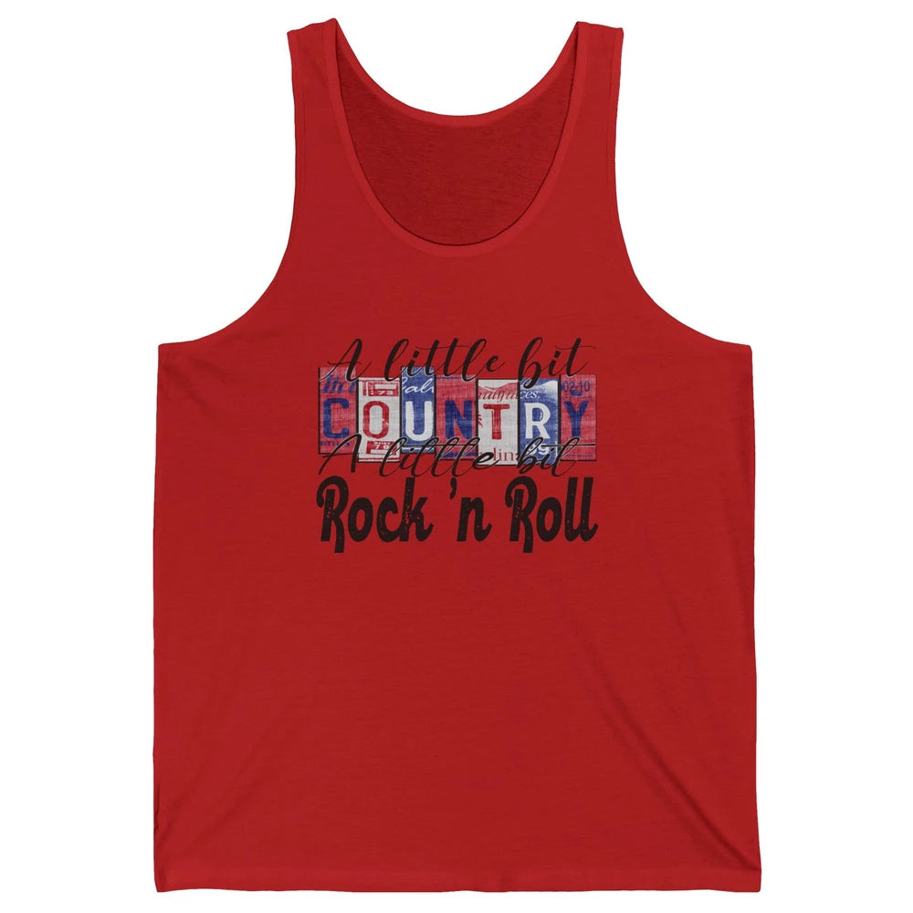 Retro A Little Bit Country A Little Bit Rock n Roll Western Unisex Jersey Tank