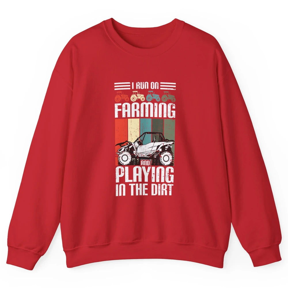 Retro Play In Dirt UTV Mud Riding Dirty SXS Rider Offroad Unisex Crewneck Sweatshirt