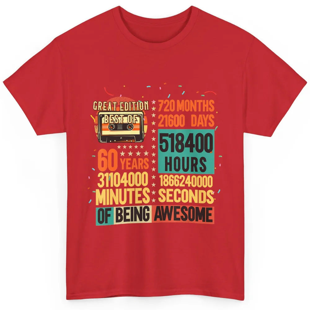 Retro 60s Lifetime Cassette Music Count Down 60th Birthday Classic Unisex T-Shirt