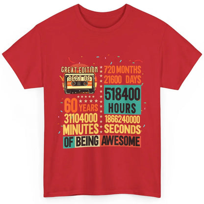 Retro 60s Lifetime Cassette Music Count Down 60th Birthday Classic Unisex T-Shirt