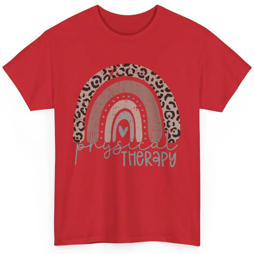 Retro Physical Therapy Rainbow Physical Therapist PT Leopard Classic Unisex T-Shirt