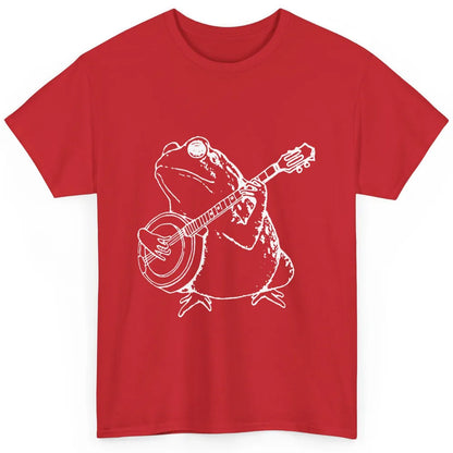 Retro Frog Playing Banjo Musician Banjo Player Music Vintage Classic Unisex T-Shirt