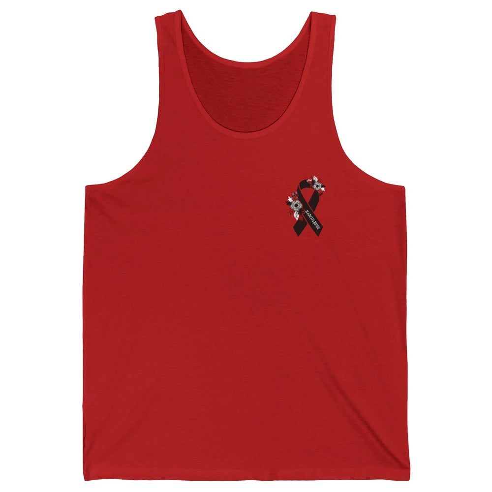 Narcolepsy Awareness Floral Black Ribbon Narcolepsy Support Unisex Jersey Tank