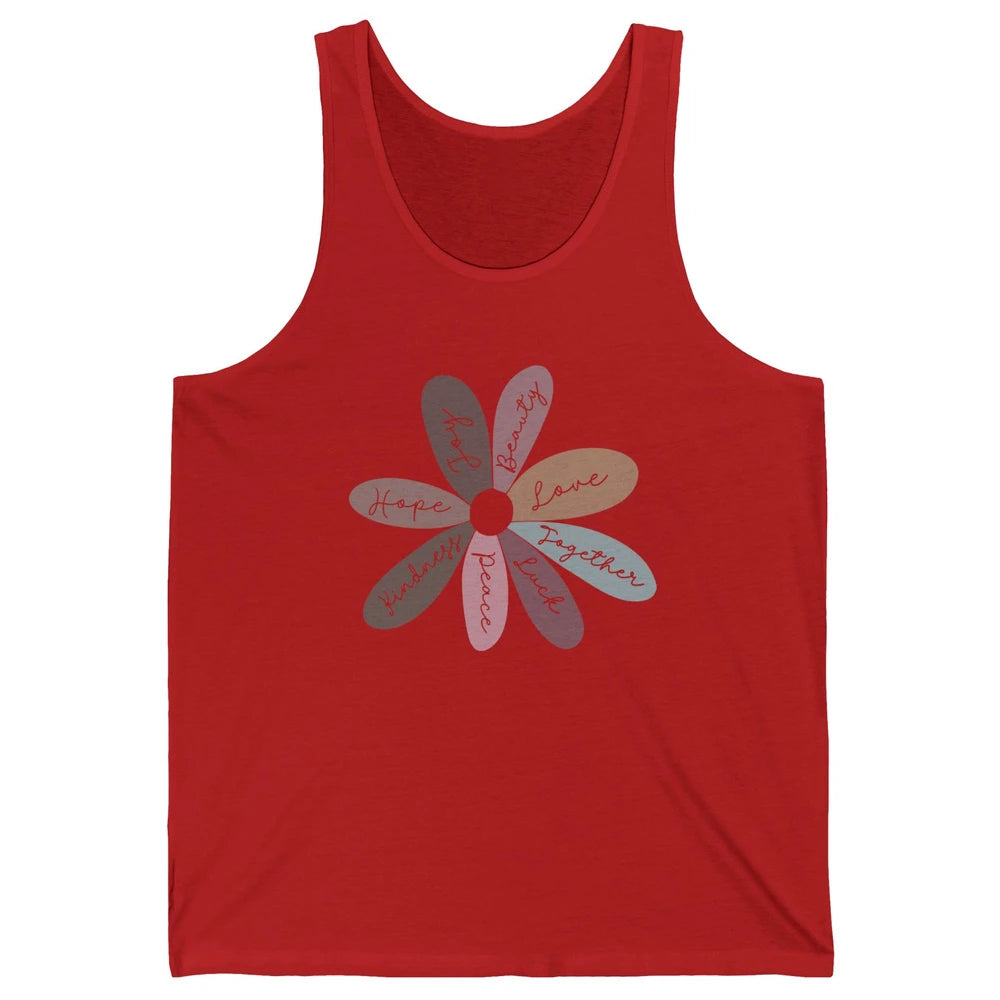 Retro Christian Daisy Flower Bible Verse Faith Inspirational Unisex Jersey Tank