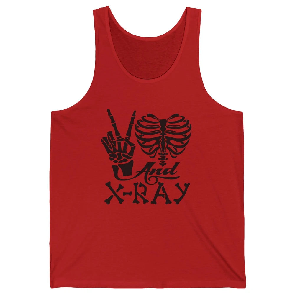 Peace Love X-Ray Radiology Tech Radiologist X-Ray Tech Life Unisex Jersey Tank