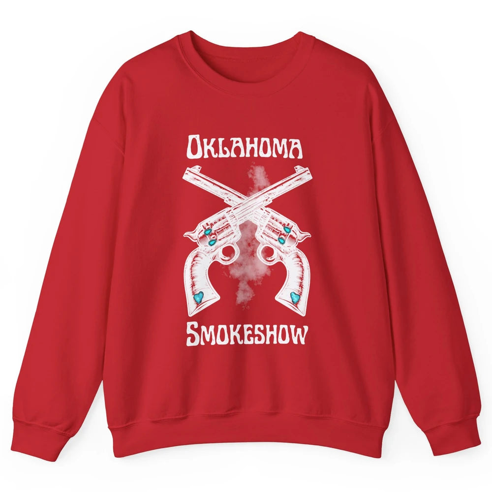 Retro Cowgirl Oklahoma Smokeshow Western Country Small Town Unisex Crewneck Sweatshirt