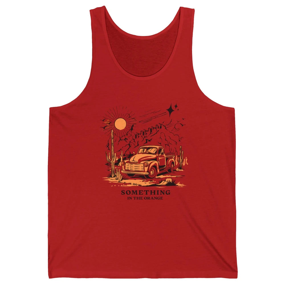 Retro Desert Sunset Something In The Orange Western Country Unisex Jersey Tank