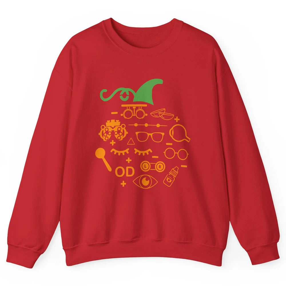 Optometry Glasses Pumpkin Halloween Optometrist Optician Unisex Crewneck Sweatshirt