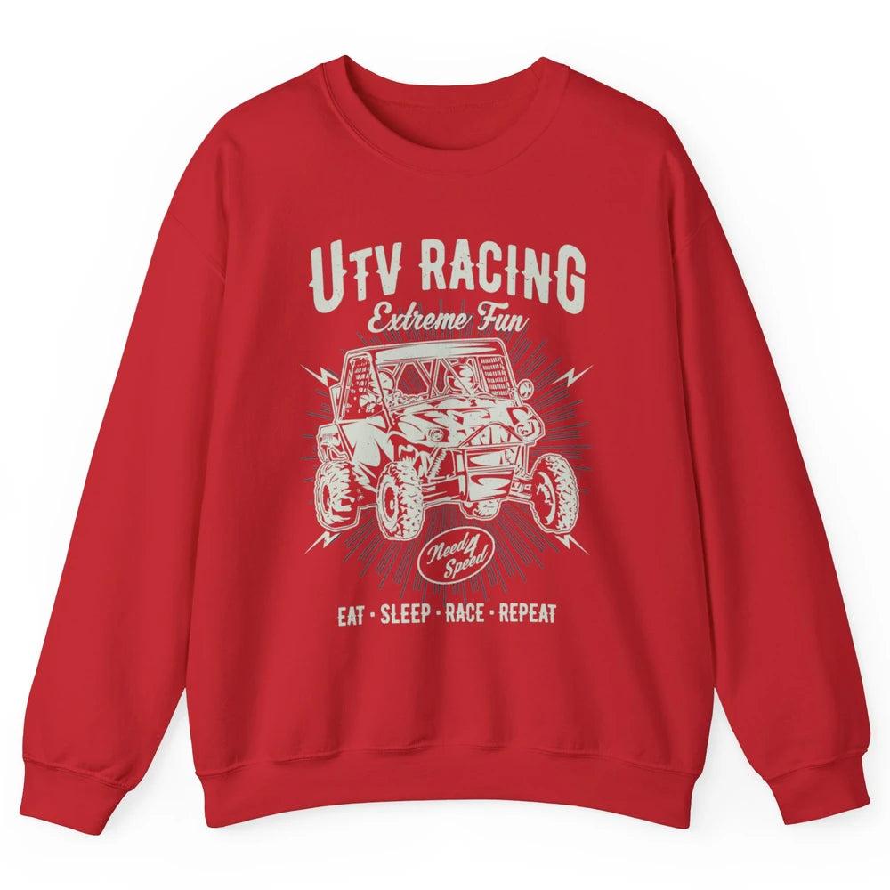 Retro Fun UTV Racing Limit Mud Riding Dirt SXS Rider Offroad Unisex Crewneck Sweatshirt