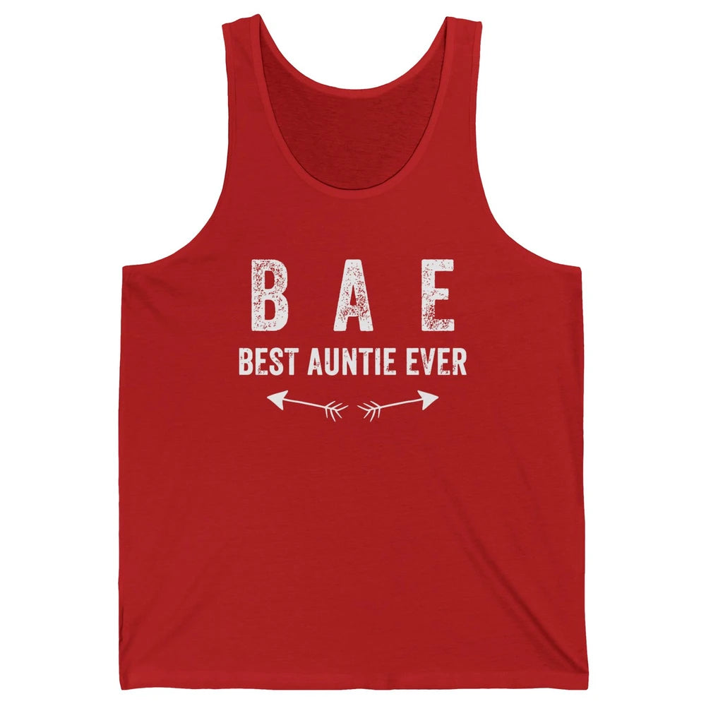 Retro Funny Best Auntie Ever BAE Sisters Aunts Gift Unisex Jersey Tank