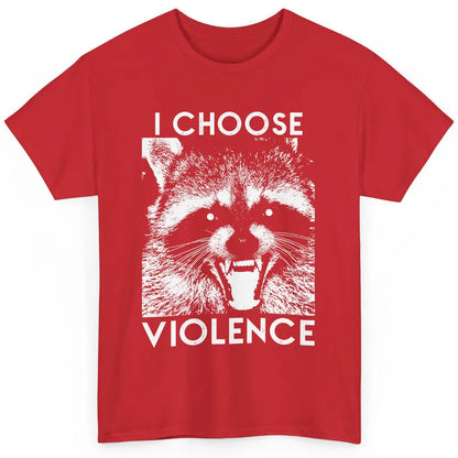 Funny Raccoon Disobey I Choose Violence Sarcastic Raccoon Classic Unisex T-Shirt