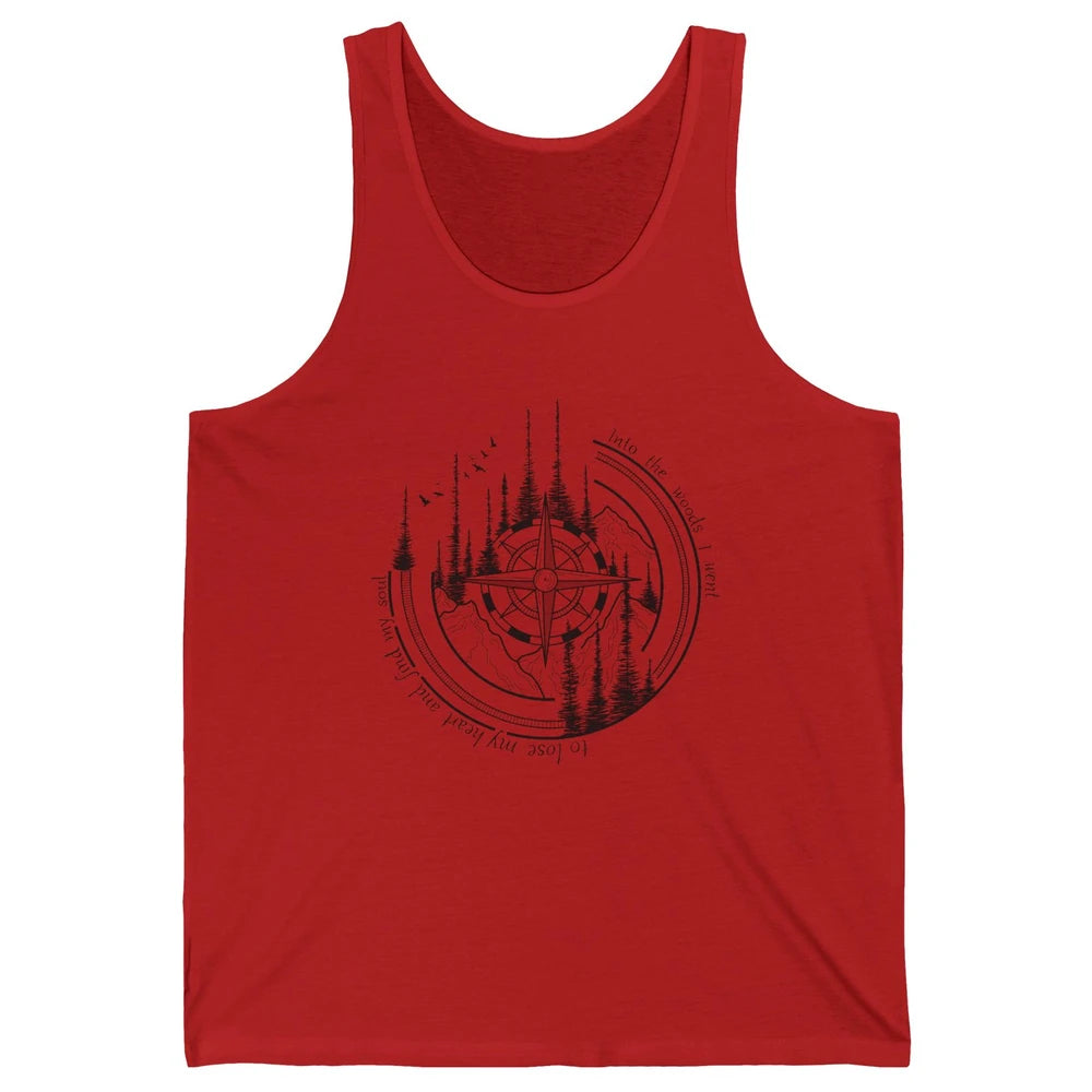 Mountain Compass Into The Woods I Went Outdoor Adventures Unisex Jersey Tank