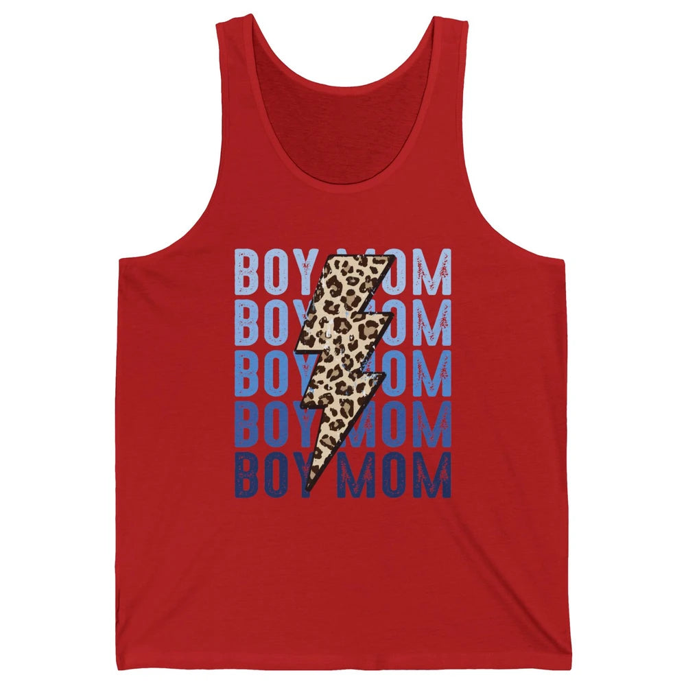 Retro Leopard Boy Mom Lightning Bolt Western Country Mama Unisex Jersey Tank