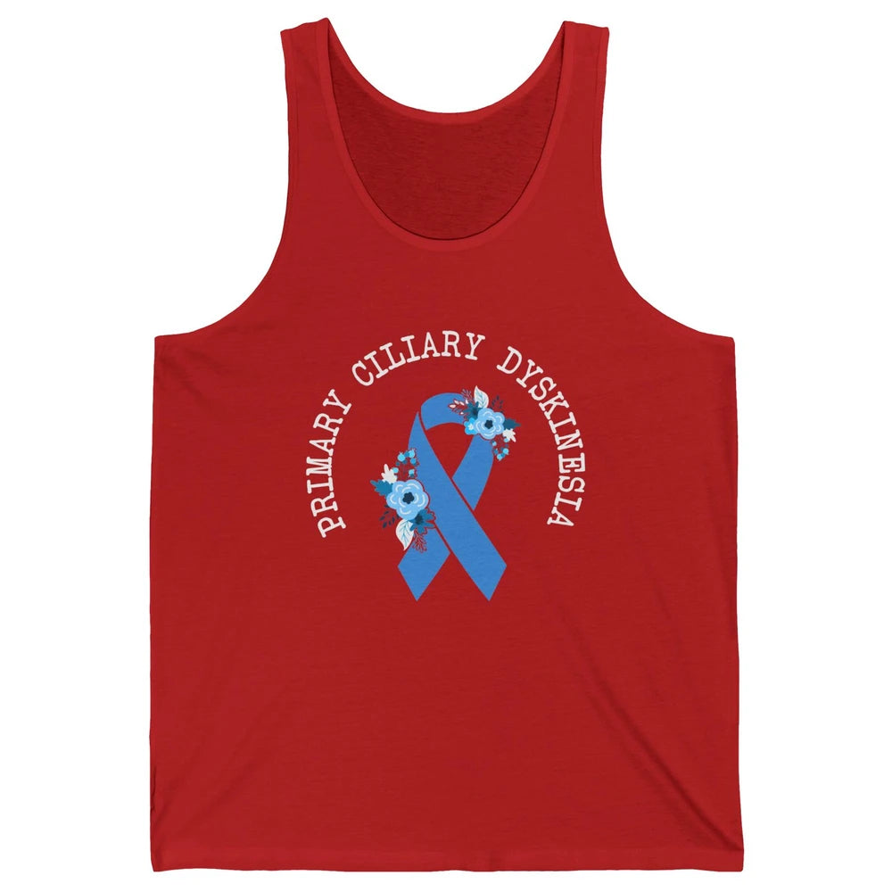 Primary Ciliary Dyskinesia Blue Ribbon Respiratory Diseases Unisex Jersey Tank