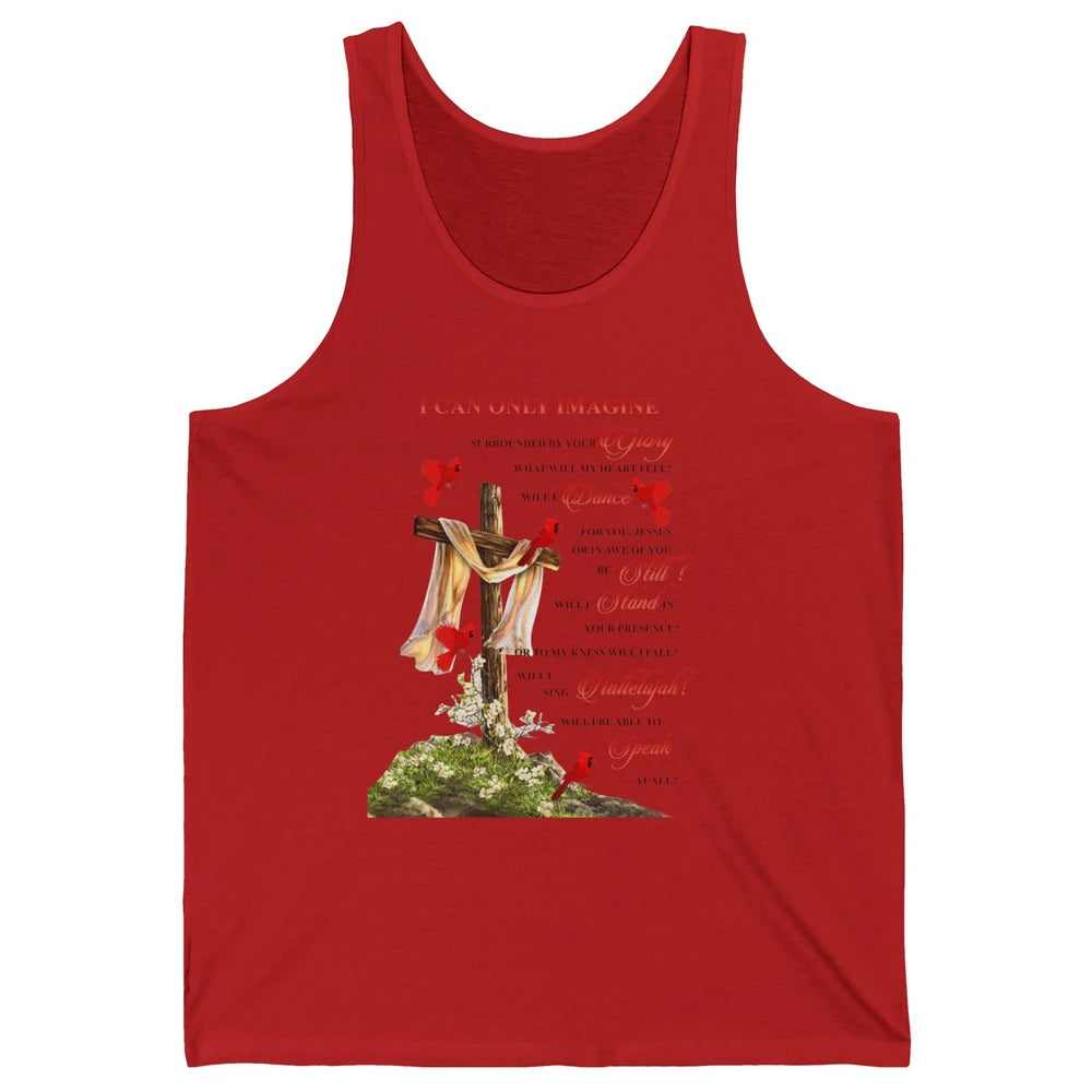 Jesus Cross Cardinals I Can Imagine Christian Religious Unisex Jersey Tank