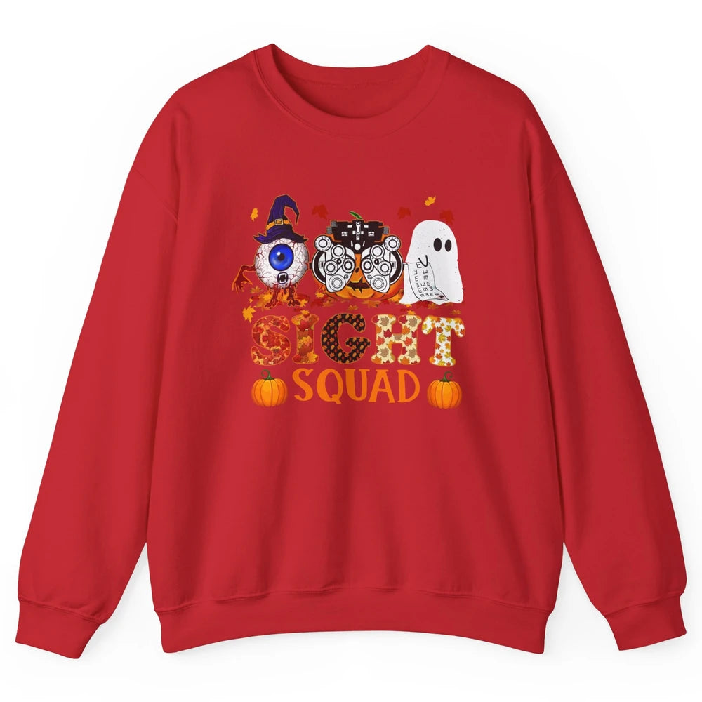 Optometrist Halloween Sight Squad Witch Pumpkin Optician Unisex Crewneck Sweatshirt