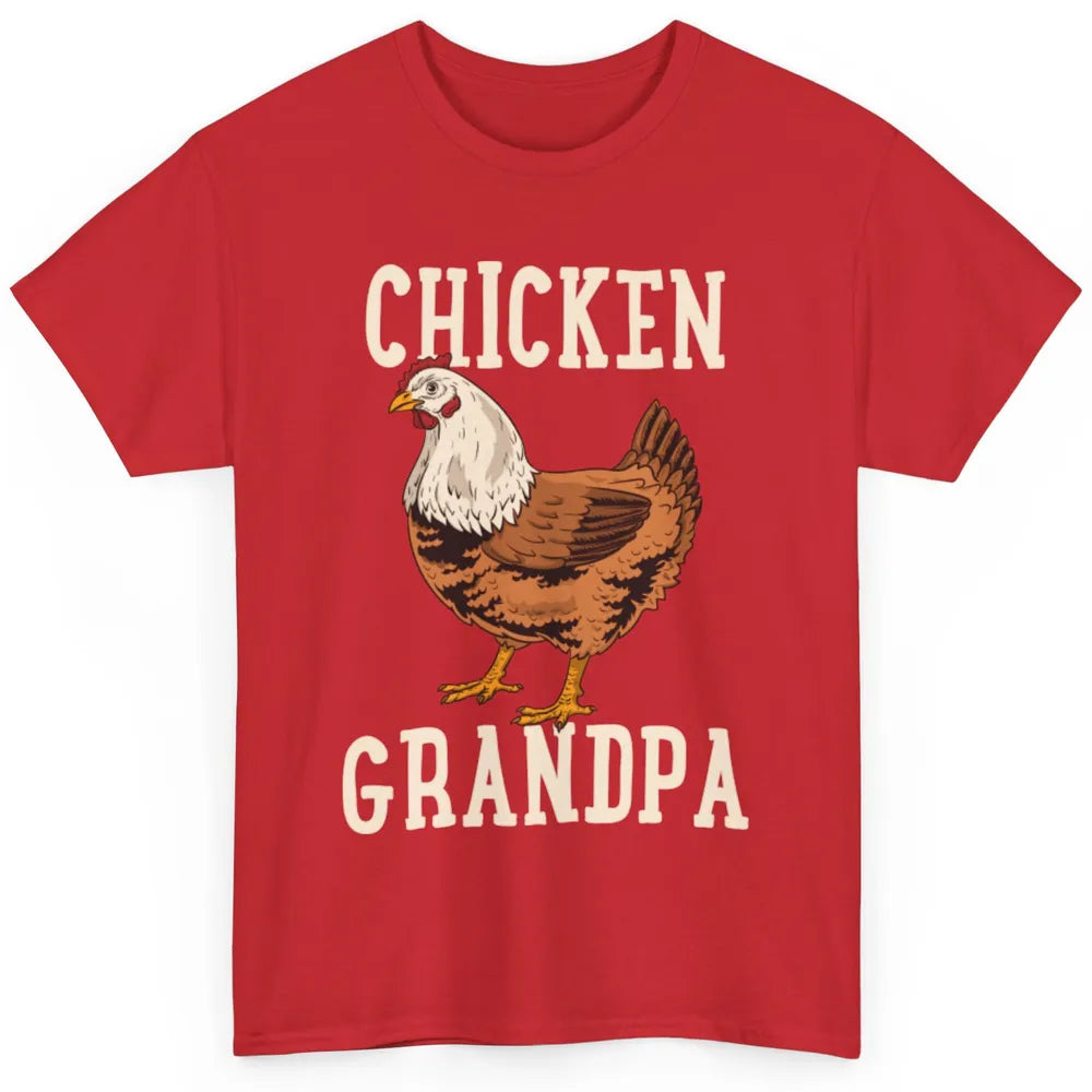 Retro Chicken Grandpa Funny Grandfather Vintage Farm Animal Classic Unisex T-Shirt