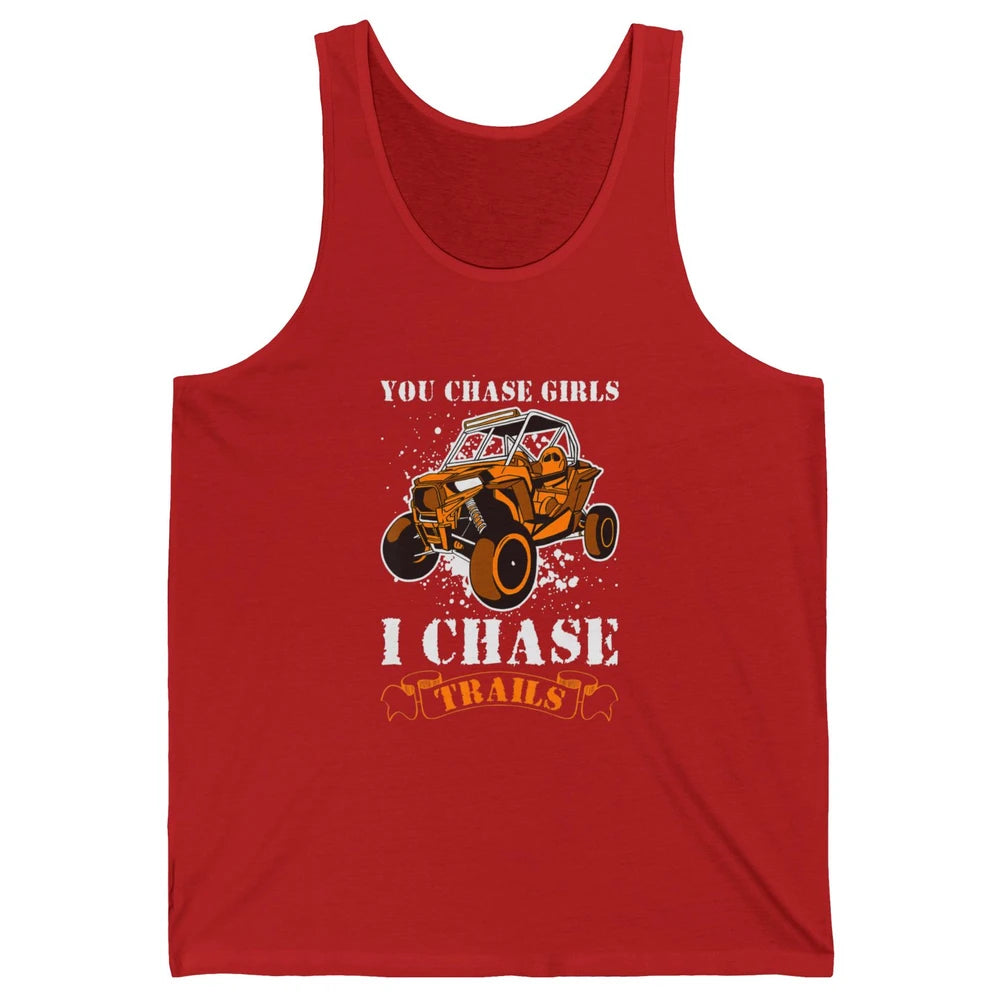 Retro Chase Trails Mud Rider Dirty UTV SXS Rider Offroad Unisex Jersey Tank