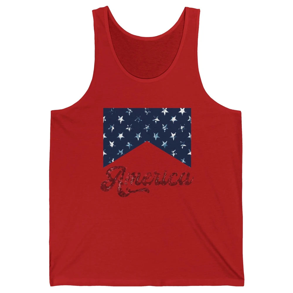 Retro America 4th Of July Independence Day Western Patriots Unisex Jersey Tank
