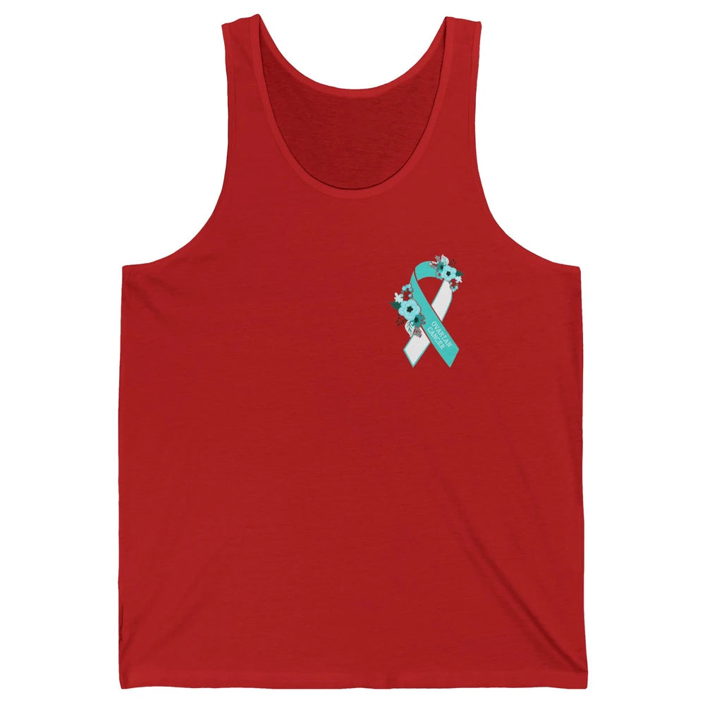 Ovarian Cancer Awareness Support Turquoise Ribbon Pocket Sz Unisex Jersey Tank