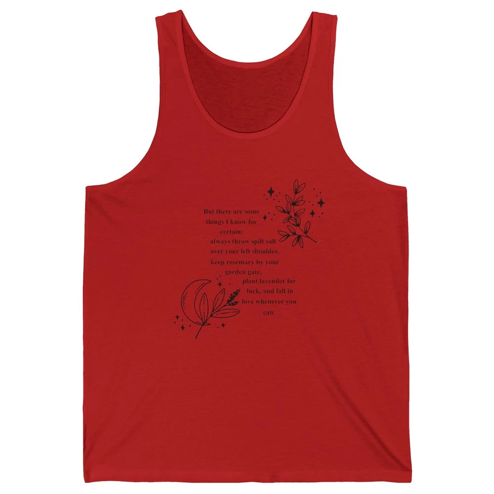 Practical Magic Witch Gardening Card Gardeners Plant Lovers Unisex Jersey Tank