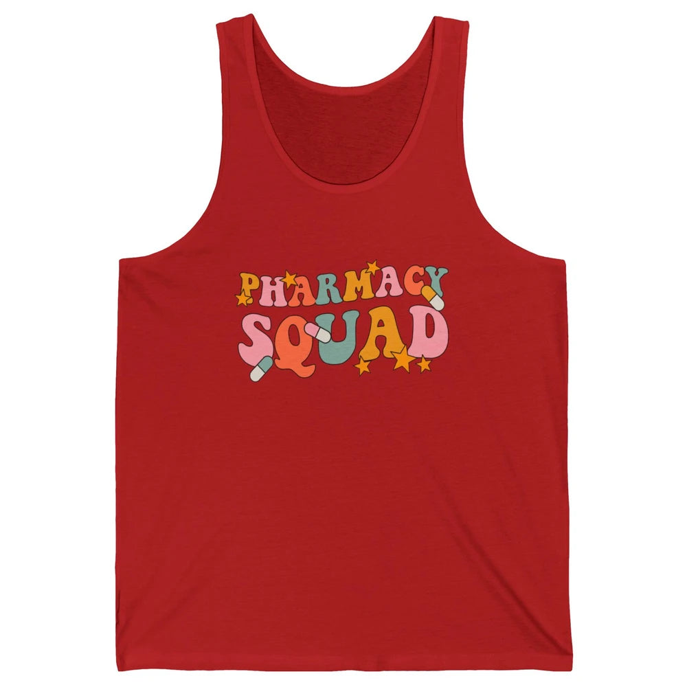 Pharmacy Squad Pharmacist Groovy Halloween Spooky Season Unisex Jersey Tank