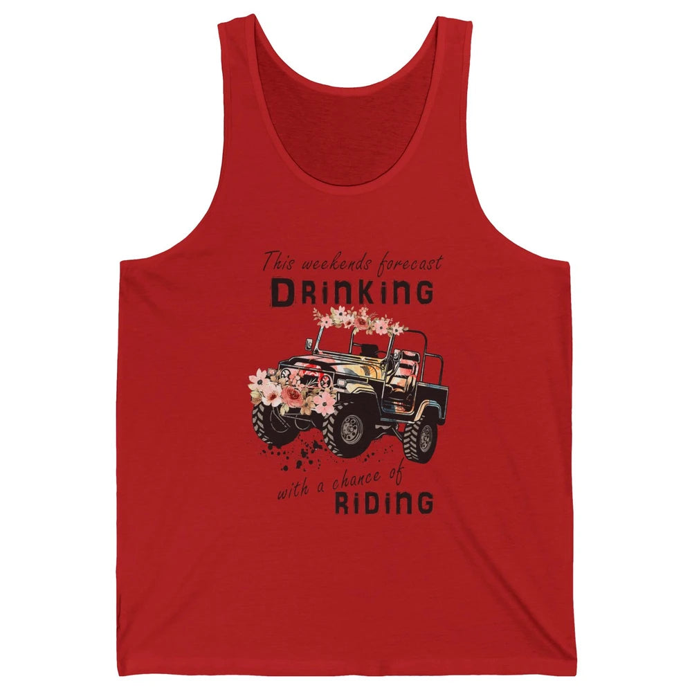 Drinking With Chance Riding Truck Mud UTV ATV SXS Offroad Unisex Jersey Tank