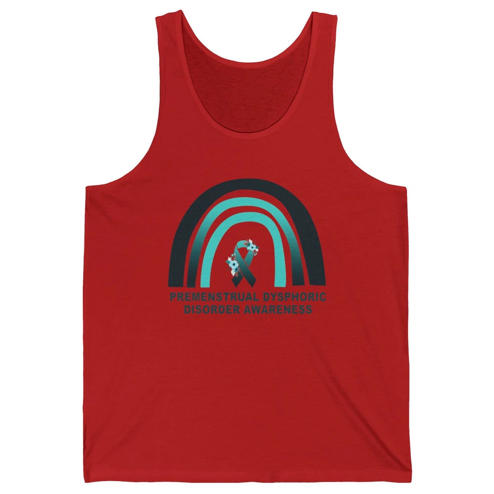 Premenstrual Dysphoric Disorder PMDD Awareness Rainbow Unisex Jersey Tank