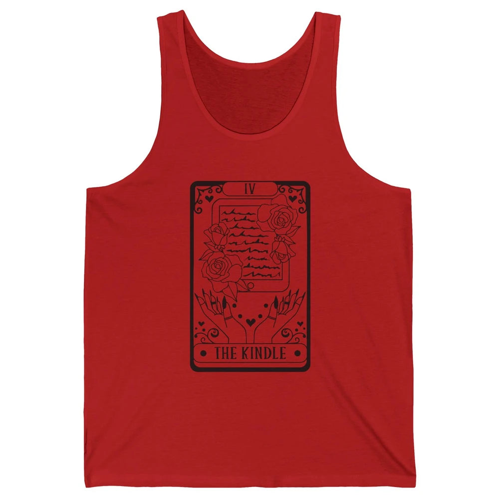 The Kindle Reader Tarot Card Halloween Kindle Book Lovers Unisex Jersey Tank