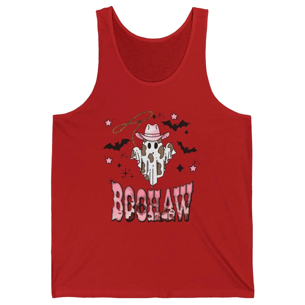 Retro Cowboy Ghost Boohaw Boot Scooting Western Halloween Unisex Jersey Tank