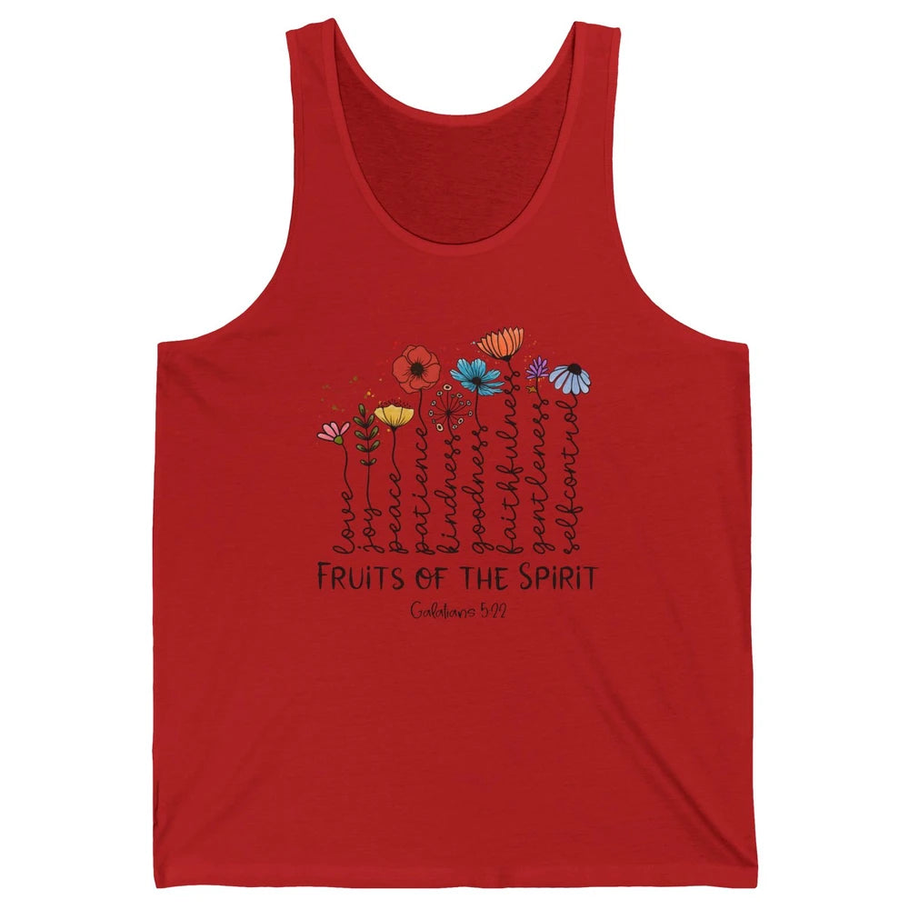 Flower Christian Fruits Of The Spirit Bible Verse Religious Unisex Jersey Tank