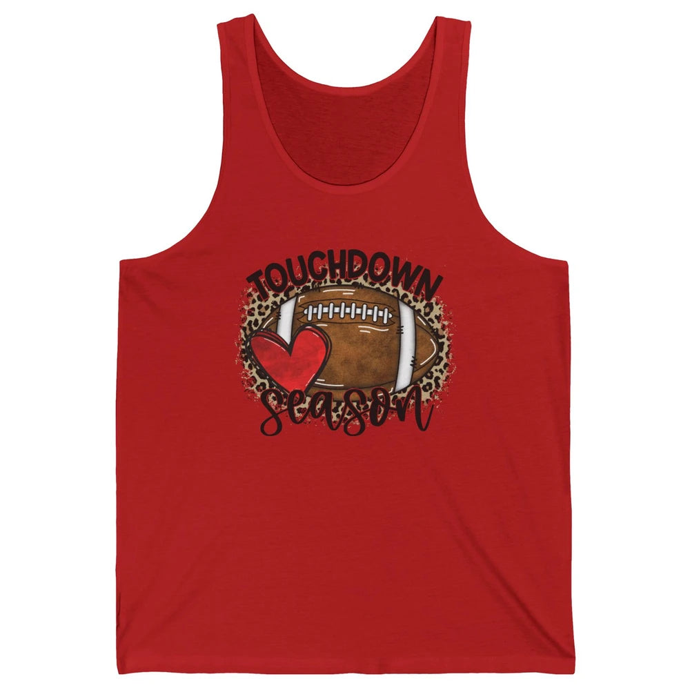Retro Leopard Football Touchdown Season Football Player Gift Unisex Jersey Tank