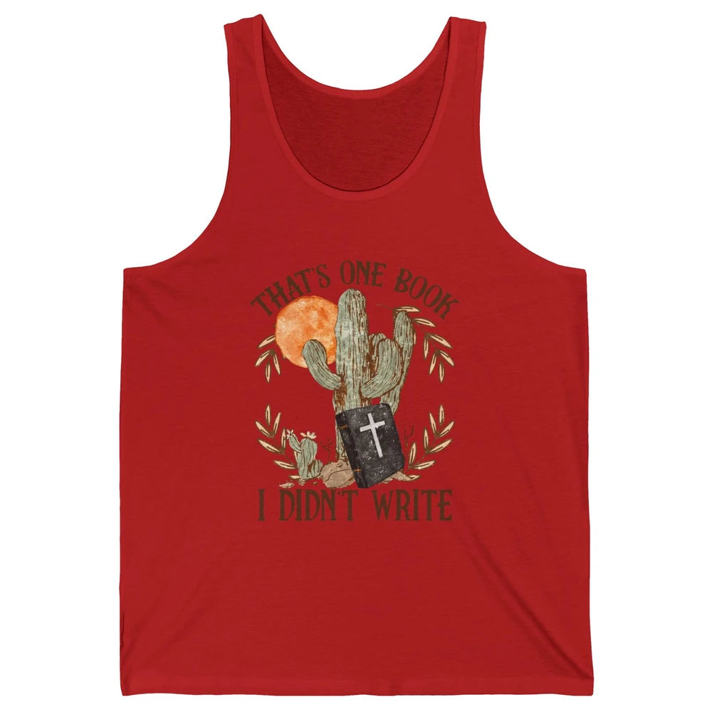 Retro Bible That's One Book I Didn't Write Western Christian Unisex Jersey Tank