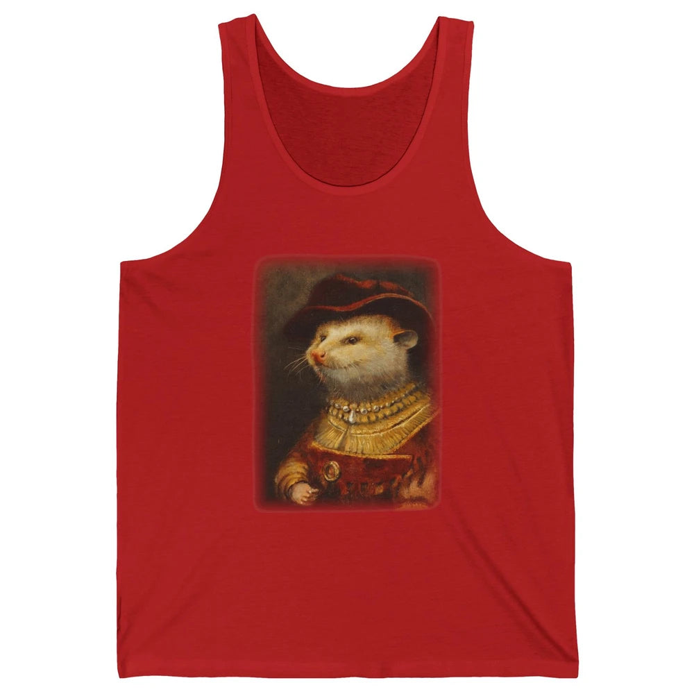 Retro Noble Opossum Young Gallant Western Opossum Art Unisex Jersey Tank