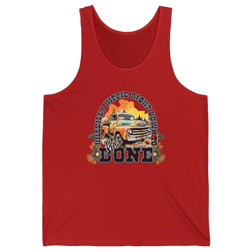 Retro Desert Truck Hippie Hillbilly Western Country Cowgirl Unisex Jersey Tank