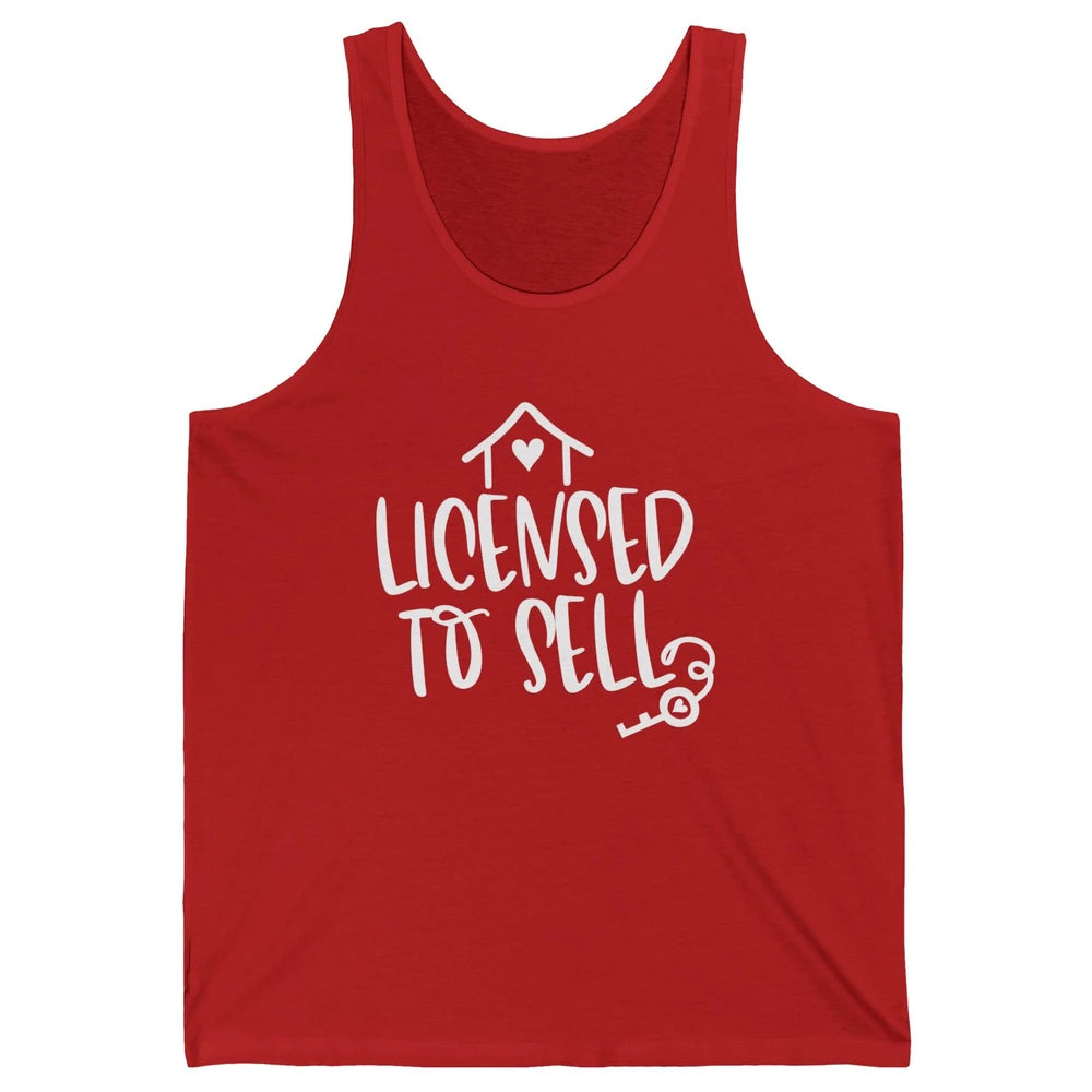 Realtor Licensed To Sell Real Estate Agent Housing Investors Unisex Jersey Tank