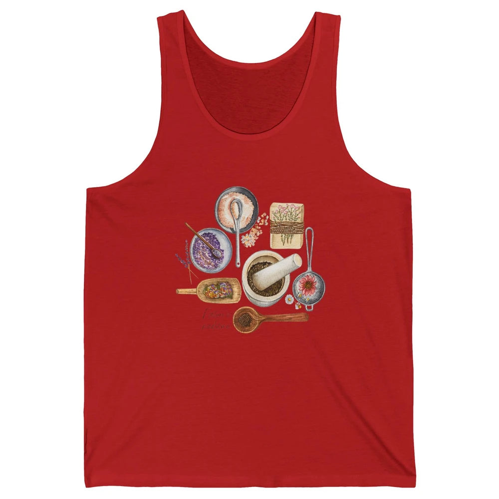 Retro Herbalist Botanical Plant Nature Medicine Garden Herb Unisex Jersey Tank