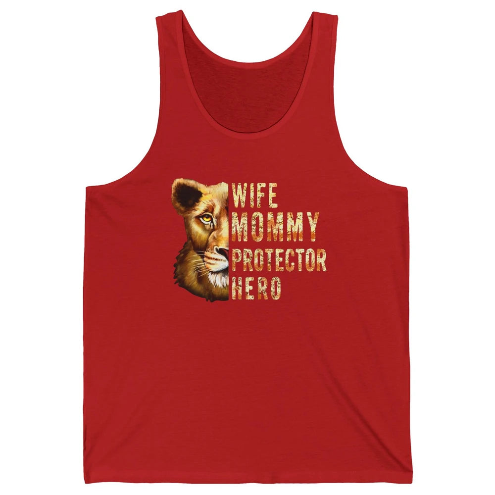 Retro Mommy Lion Queen Wife Mom Protector Hero Mothers Day Unisex Jersey Tank