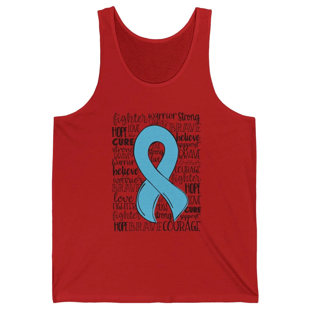 POTS Postural Orthostatic Tachycardia Ribbon Hope Love Cure Unisex Jersey Tank