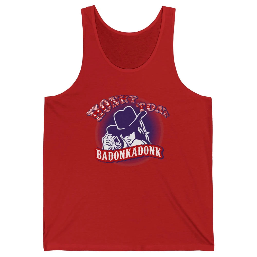 Retro Cowgirl Honky Tonk Badonkadonk Western Country Unisex Jersey Tank