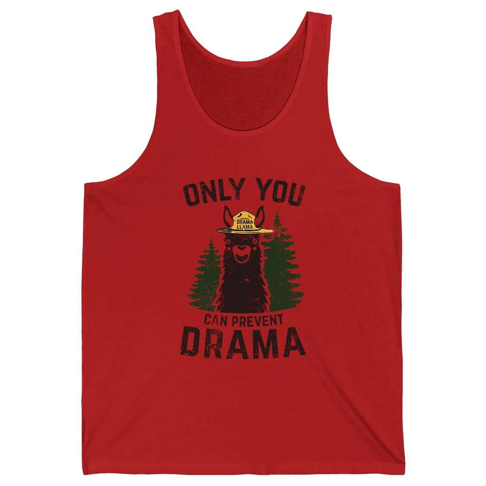 Funny Drama Llama Only You Can Prevent Drama Sarcastic Lover Unisex Jersey Tank
