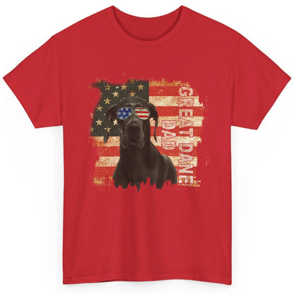 Retro Best Great Dane Dad Ever American Flag 4th Of July Classic Unisex T-Shirt