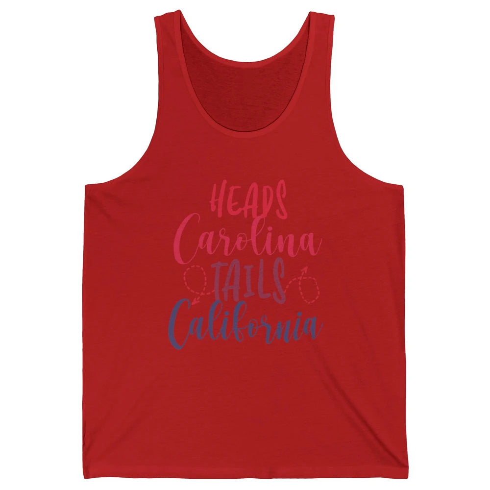 Heads Carolina Tail California Western Summer Beach Paradise Unisex Jersey Tank