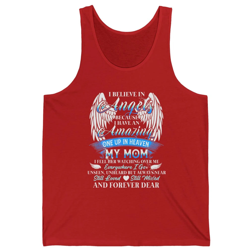 My Mom In Heaven Angel Wings Mother Memories Forever Love Unisex Jersey Tank