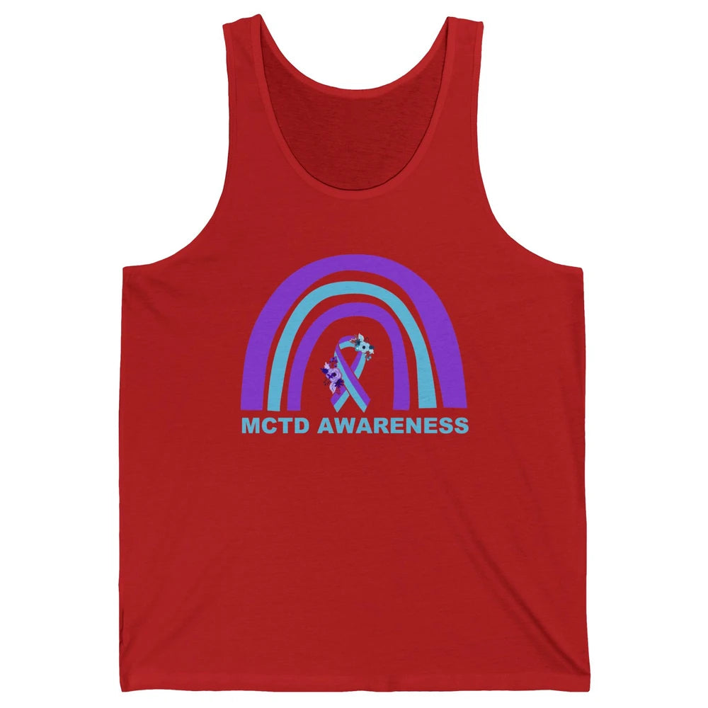 Mixed Connective Tissue Disease Awareness MCTD Floral Ribbon Unisex Jersey Tank