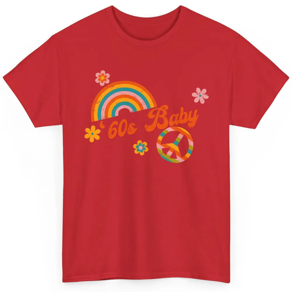 Retro Rainbow 60s Baby Made In 60s 1960s Born Birthday Day Classic Unisex T-Shirt