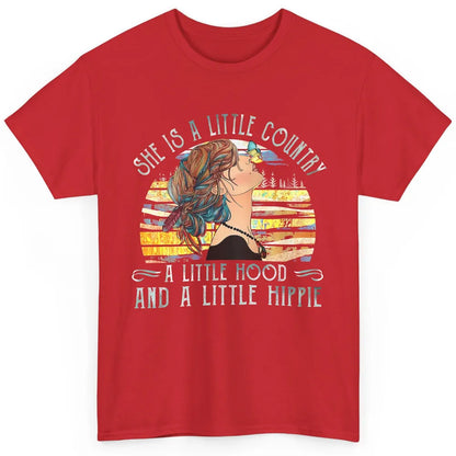 Retro Hippie Girl She's A Little Country A Little Hood Peace Classic Unisex T-Shirt