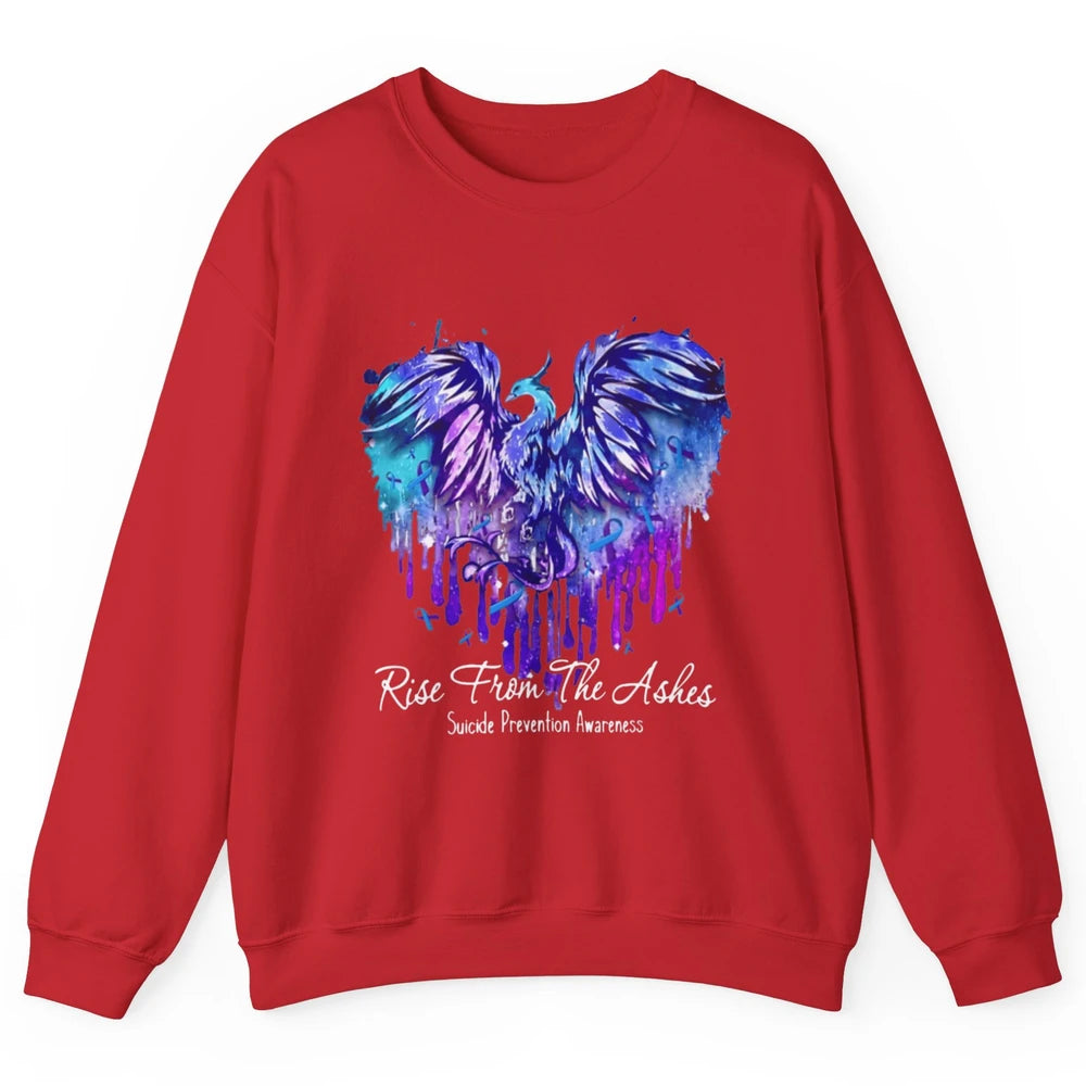 Phoenix Bird Warrior Love Suicide Prevention Awareness Month Unisex Crewneck Sweatshirt