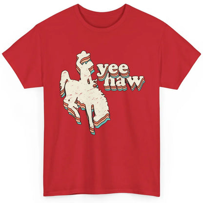 Retro Cowboy Yeehaw Western Country Cowgirls Horse Lovers Classic Unisex T-Shirt
